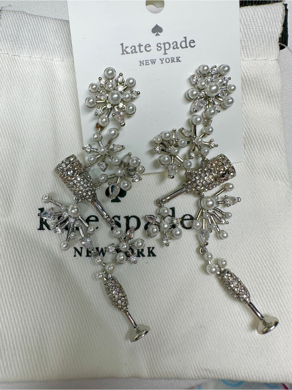 kate spade silver-tone Pearl & Crystal Floral Hair Pins